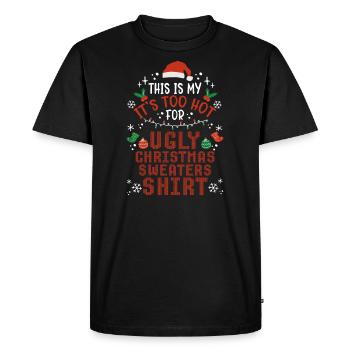 Noël Noël Dire Humour Drôle Spirituel - T-shirt Premium bio Homme - noir - Devant - Nico (187cm)