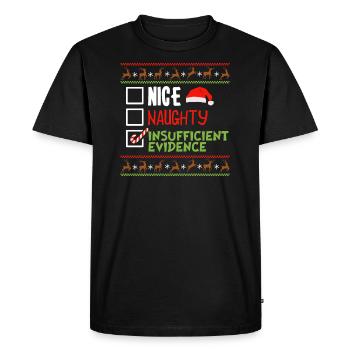 Noël Noël Humour Drôle Drôle Drôle Dicton - T-shirt Premium bio Homme - noir - Devant - Nico (187cm)