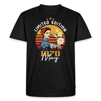 Légendaire depuis mai 1970 - mai 1970 Anniversaire 1970 - T-shirt Premium bio Homme - noir - Devant - Nico (187cm)