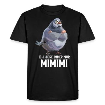 pigeon colombe oiseau pigeon amateur mimimi - T-shirt Premium bio Homme - noir - Devant - Nico (187cm)