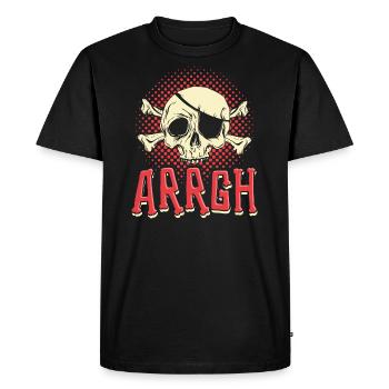 Halloween Pirate Saying Outfit Costume Arrgh - Men's Premium Organic T-Shirt - black - Front - Nico (187cm)