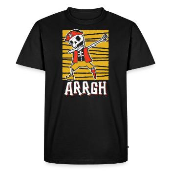 Halloween Pirate Saying Outfit Costume Arrgh - Men's Premium Organic T-Shirt - black - Front - Nico (187cm)
