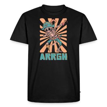 Halloween Pirate Saying Outfit Costume Arrgh - Men's Premium Organic T-Shirt - black - Front - Nico (187cm)