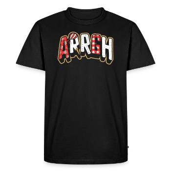 Halloween Pirate Saying Outfit Costume Arrgh - Men's Premium Organic T-Shirt - black - Front - Nico (187cm)