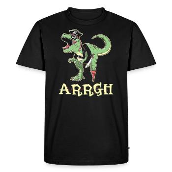 Halloween Pirate Saying Outfit Costume Arrgh - Men's Premium Organic T-Shirt - black - Front - Nico (187cm)