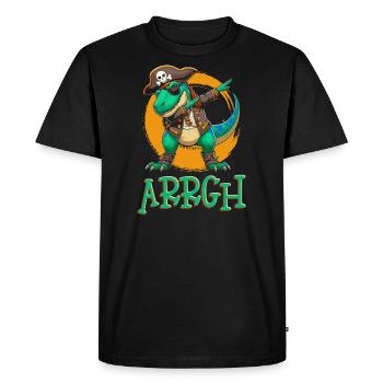 Halloween Pirate Saying Outfit Costume Arrgh - Men's Premium Organic T-Shirt - black - Front - Nico (187cm)