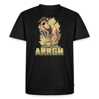 Halloween Pirate Saying Outfit Costume Arrgh - Men's Premium Organic T-Shirt - black - Front - Nico (187cm)