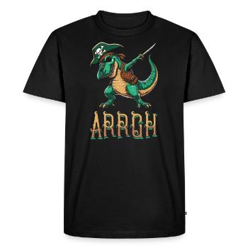 Halloween Pirate Saying Outfit Costume Arrgh - Men's Premium Organic T-Shirt - black - Front - Nico (187cm)