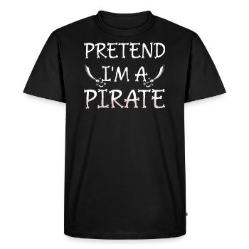 Halloween Pirate Dire Tenue Costume Drôle - T-shirt Premium bio Homme - noir - Devant - Nico (187cm)