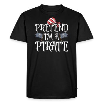 Halloween Pirate Dire Tenue Costume Drôle - T-shirt Premium bio Homme - noir - Devant - Nico (187cm)
