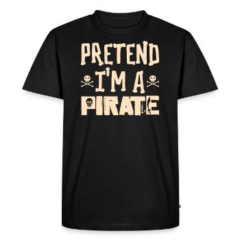 Halloween Pirate Dire Tenue Costume Drôle - T-shirt Premium bio Homme - noir - Devant - Nico (187cm)