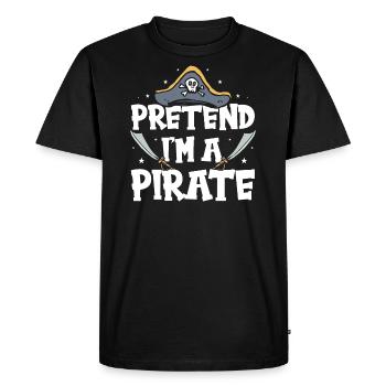 Halloween Pirate Dire Tenue Costume Drôle - T-shirt Premium bio Homme - noir - Devant - Nico (187cm)