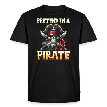Halloween Pirate Dire Tenue Costume Drôle - T-shirt Premium bio Homme - noir - Devant - Nico (187cm)