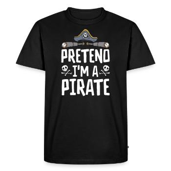 Halloween Pirate Dire Tenue Costume Drôle - T-shirt Premium bio Homme - noir - Devant - Nico (187cm)