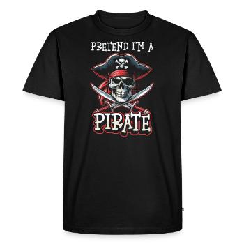 Halloween Pirate Dire Tenue Costume Drôle - T-shirt Premium bio Homme - noir - Devant - Nico (187cm)