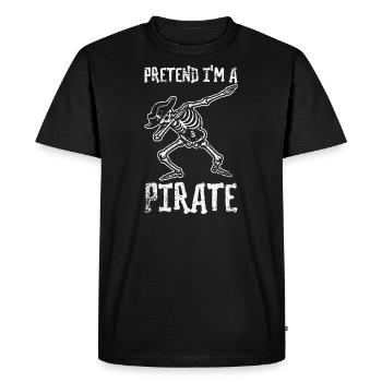 Halloween Pirate Dire Tenue Costume Drôle - T-shirt Premium bio Homme - noir - Devant - Nico (187cm)