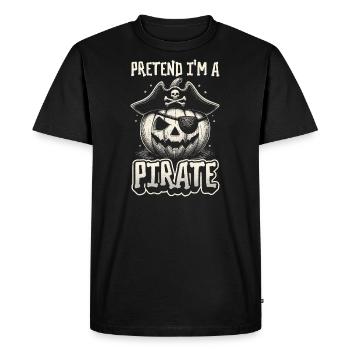 Halloween Pirate Dire Tenue Costume Drôle - T-shirt Premium bio Homme - noir - Devant - Nico (187cm)