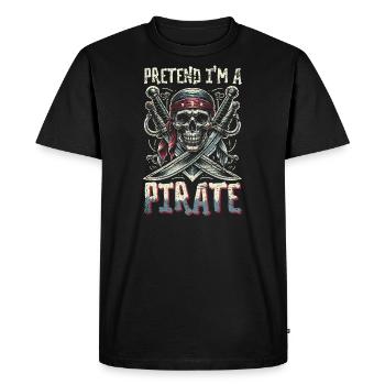 Halloween Pirate Dire Tenue Costume Drôle - T-shirt Premium bio Homme - noir - Devant - Nico (187cm)
