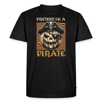 Halloween Pirate Dire Tenue Costume Drôle - T-shirt Premium bio Homme - noir - Devant - Nico (187cm)