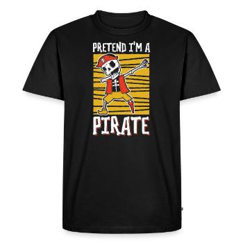 Halloween Pirate Dire Tenue Costume Drôle - T-shirt Premium bio Homme - noir - Devant - Nico (187cm)