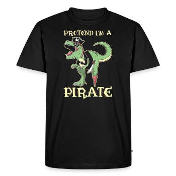 Halloween Pirate Dire Tenue Costume Dinosaure - T-shirt Premium bio Homme - noir - Devant - Nico (187cm)
