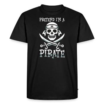 Halloween Pirate Dire Tenue Costume Drôle - T-shirt Premium bio Homme - noir - Devant - Nico (187cm)