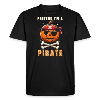 Halloween Pirate Dire Tenue Costume Drôle - T-shirt Premium bio Homme - noir - Devant - Nico (187cm)