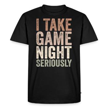 I take game night seriously - Men's Premium Organic T-Shirt - black - Front - Nico (187cm)