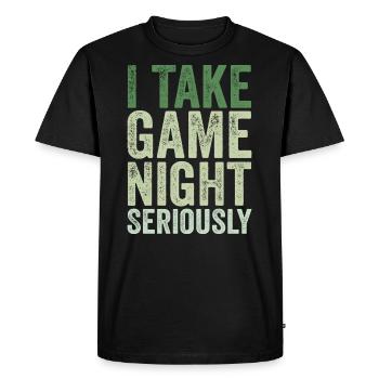 I take game night seriously - Men's Premium Organic T-Shirt - black - Front - Nico (187cm)