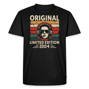 Original 2004 Rétro Anniversaire 2004 Vintage 2004 - T-shirt Premium bio Homme - noir - Devant - Nico (187cm)