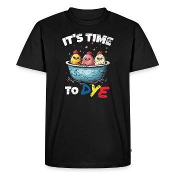 Funny Egg Dyeing Colors For Easter Artists - Men's Premium Organic T-Shirt - black - Front - Nico (187cm)