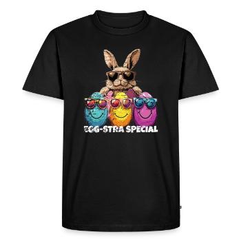 Egg-stra Special Easter Eggs - Men's Premium Organic T-Shirt - black - Front - Nico (187cm)