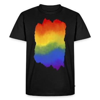 Flou et déchiré - T-shirt Premium bio Homme - noir - Devant - Nico (187cm)