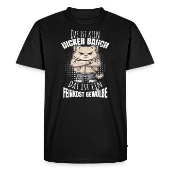Big belly funny saying - Men's Premium Organic T-Shirt - black - Front - Nico (187cm)