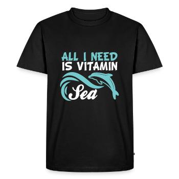 vitamin sea summer - Men's Premium Organic T-Shirt - black - Front - Nico (187cm)
