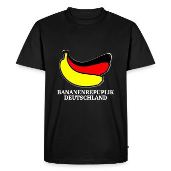 Ossi - Männer Premium Bio T-Shirt - Schwarz - Vorne - Nico (187cm)