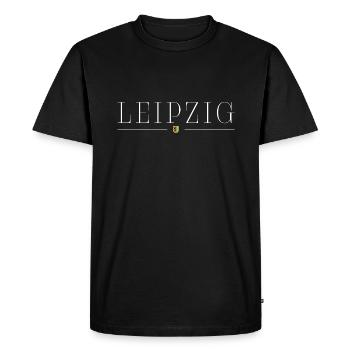 Leipzig, Germany Elegance T-Shirt - Men's Premium Organic T-Shirt - black - Front - Nico (187cm)