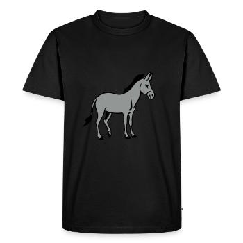 Âne - T-shirt Premium bio Homme - noir - Devant - Nico (187cm)