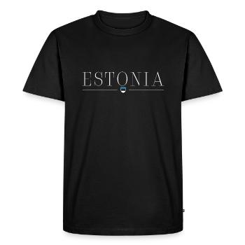 Estonia: Nordic elegance on every shirt - Men's Premium Organic T-Shirt - black - Front - Nico (187cm)
