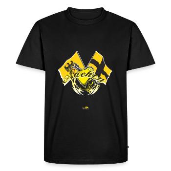 Afficher le drapeau - Aachen - T-shirt Premium bio Homme - noir - Devant - Nico (187cm)