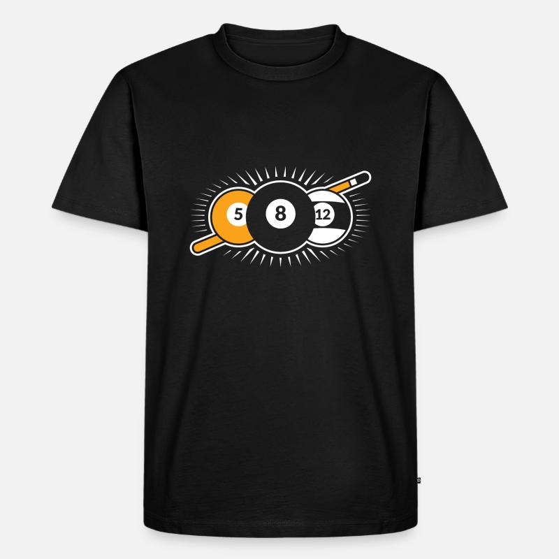 Billard - Männer Premium Bio T-Shirt - Schwarz
