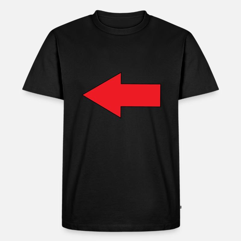 Pfeil links Richtung Geschenkidee - Männer Premium Bio T-Shirt - Schwarz