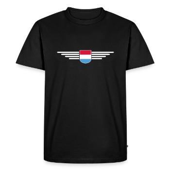 Design de t-shirt luxembourgeois pour les fans - T-shirt Premium bio Homme - noir - Devant - Nico (187cm)