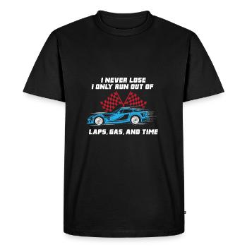 Car Racing Checkerd Flag - Fast Car Lover Gift - Men's Premium Organic T-Shirt - black - Front - Nico (187cm)
