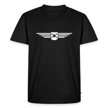 J’aime la Corée du Sud Design T-shirt Outfit - T-shirt Premium bio Homme - noir - Devant - Nico (187cm)