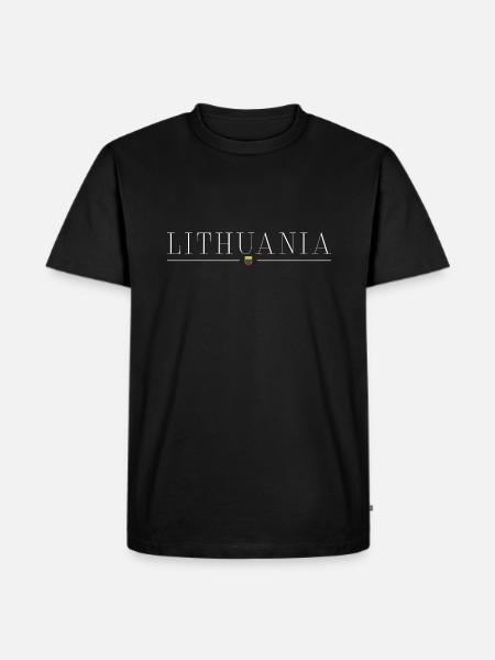 Lithuania T-Shirt: Baltic Sophistication - Men's Premium Organic T-Shirt - black