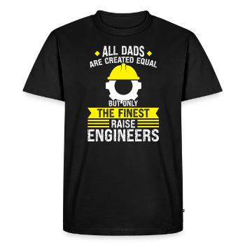 Engineer Father Son Engineer Father Family - Men's Premium Organic T-Shirt - black - Front - Nico (187cm)