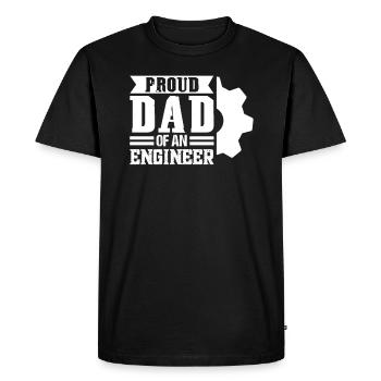 Engineer Father Engineer Father Family Gift - Men's Premium Organic T-Shirt - black - Front - Nico (187cm)
