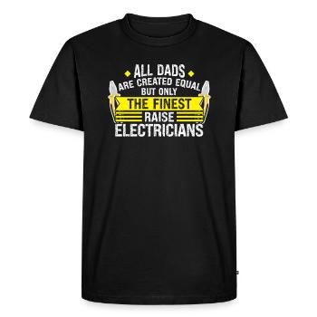 Electrician Father Son Electrician Father Family - Men's Premium Organic T-Shirt - black - Front - Nico (187cm)