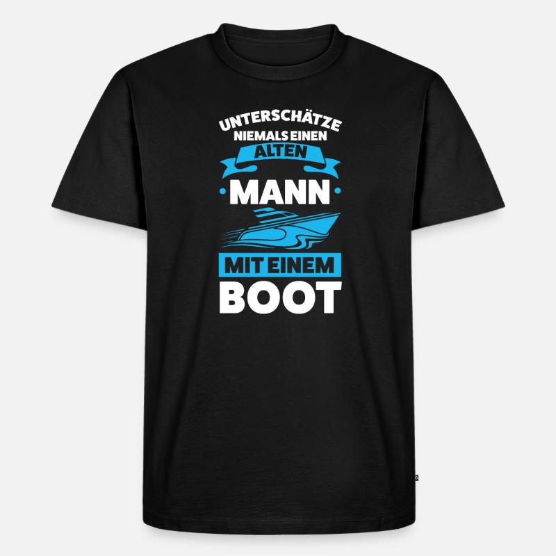 Boot Segeln Bootfahrer Geschenk - Männer Premium Bio T-Shirt - Schwarz